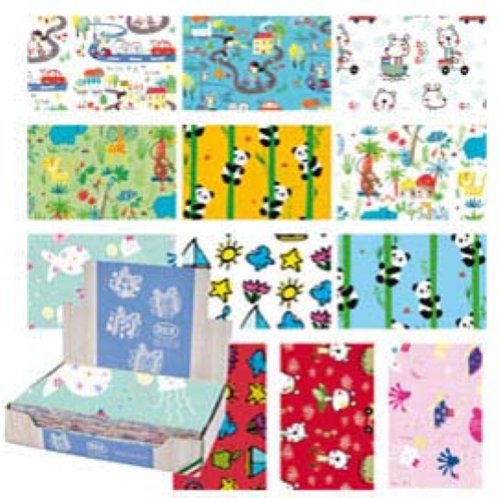 Scatola 100fg carta regalo Raso Bambini 70X100cm Rex Sadoch